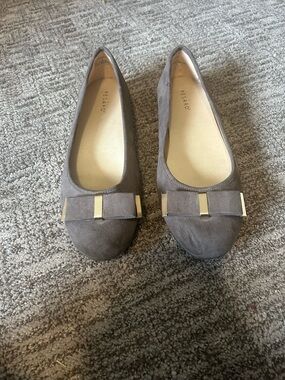 Pesaro gray/bow detail loafers